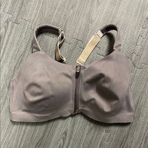 Victoria's Secret Gray Medium Support Bra with Front Zipper